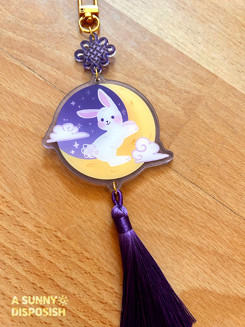 Moon Bunny Acrylic Norigae