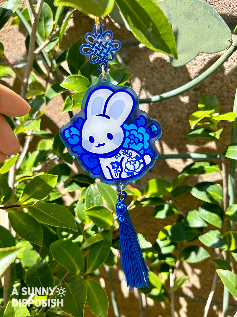 Porcelain Bunny Acrylic Norigae