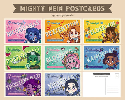 Critical Role Mighty Nein Postcards