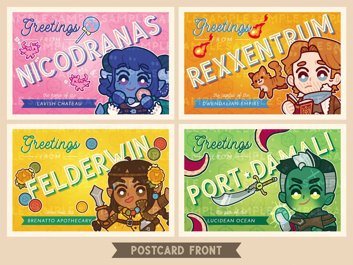 Critical Role Mighty Nein Postcards