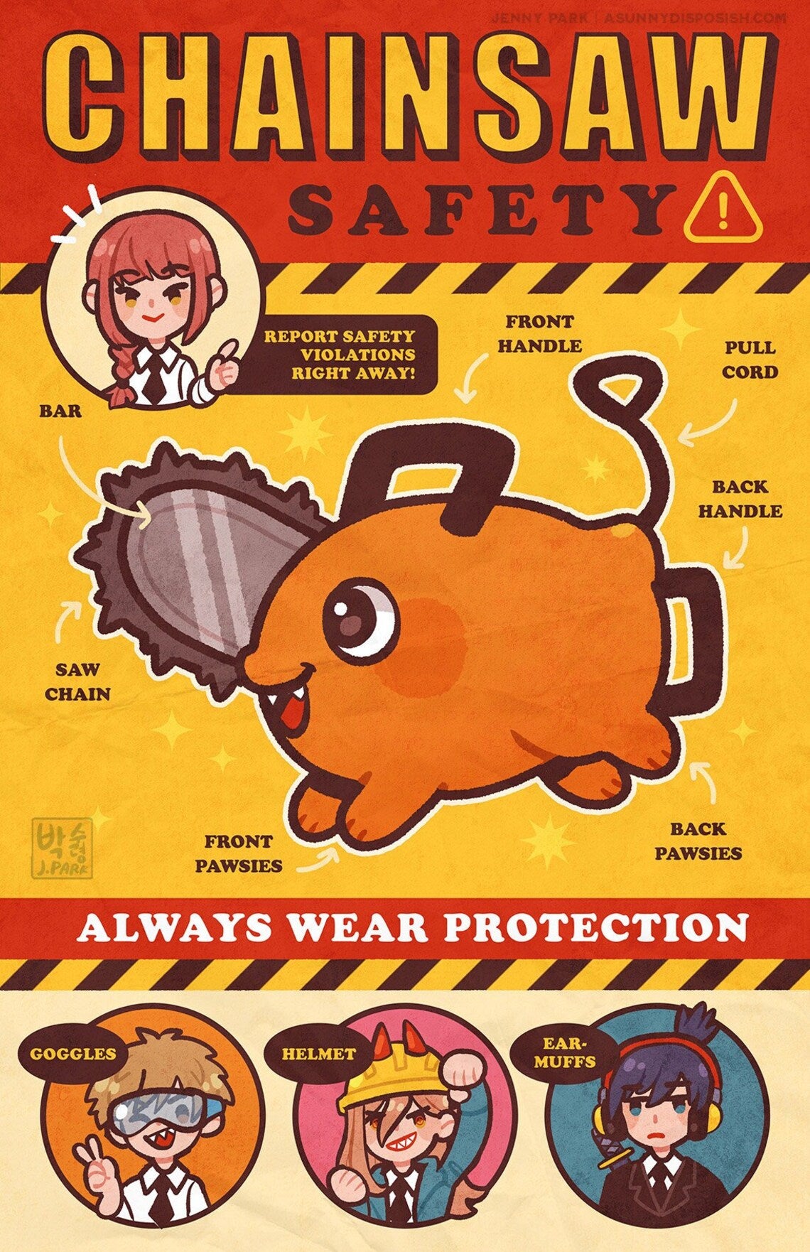 CSM Chainsaw Safety Print