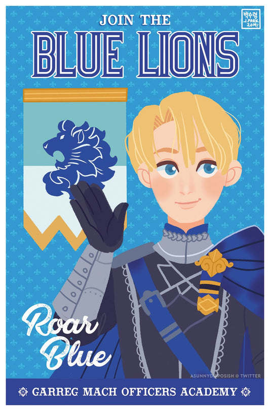 FE3H Blue Lions Print