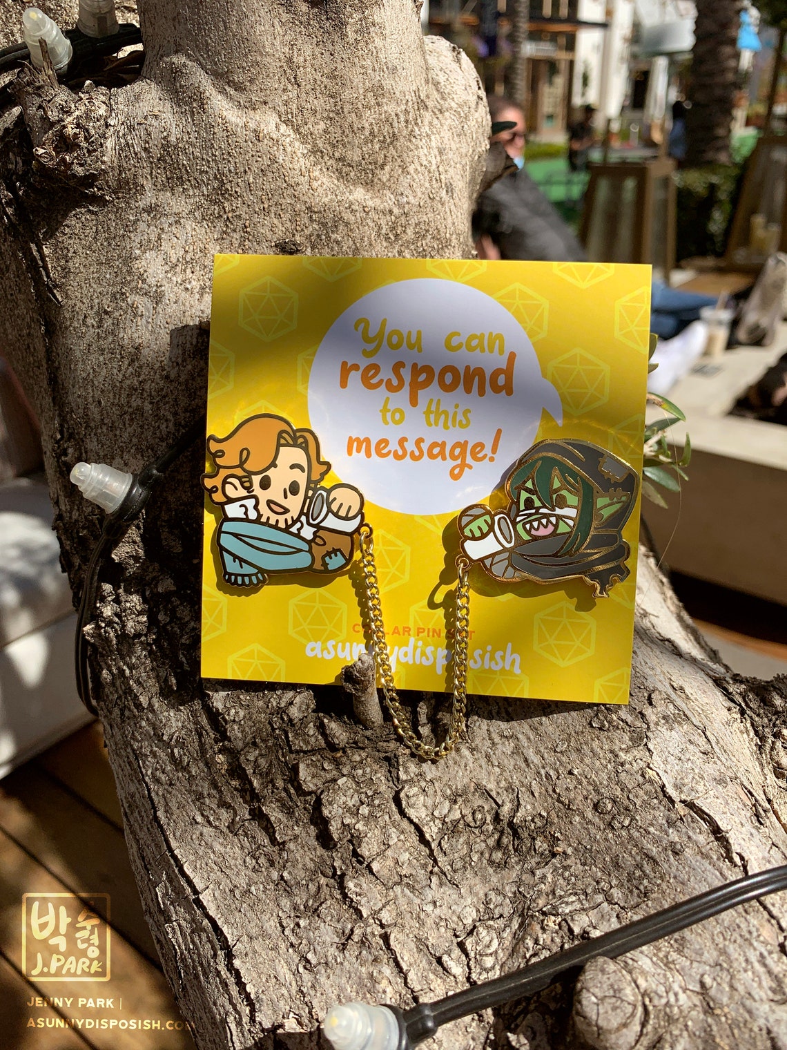 Caleb & Nott "You Can Respond To This Message" Collar Pin Set