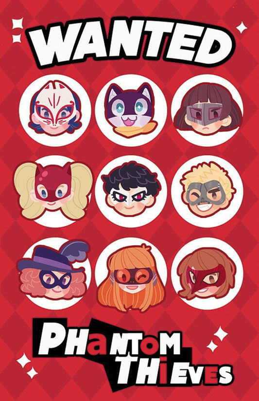P5 Wanted Phantom Thieves Poster